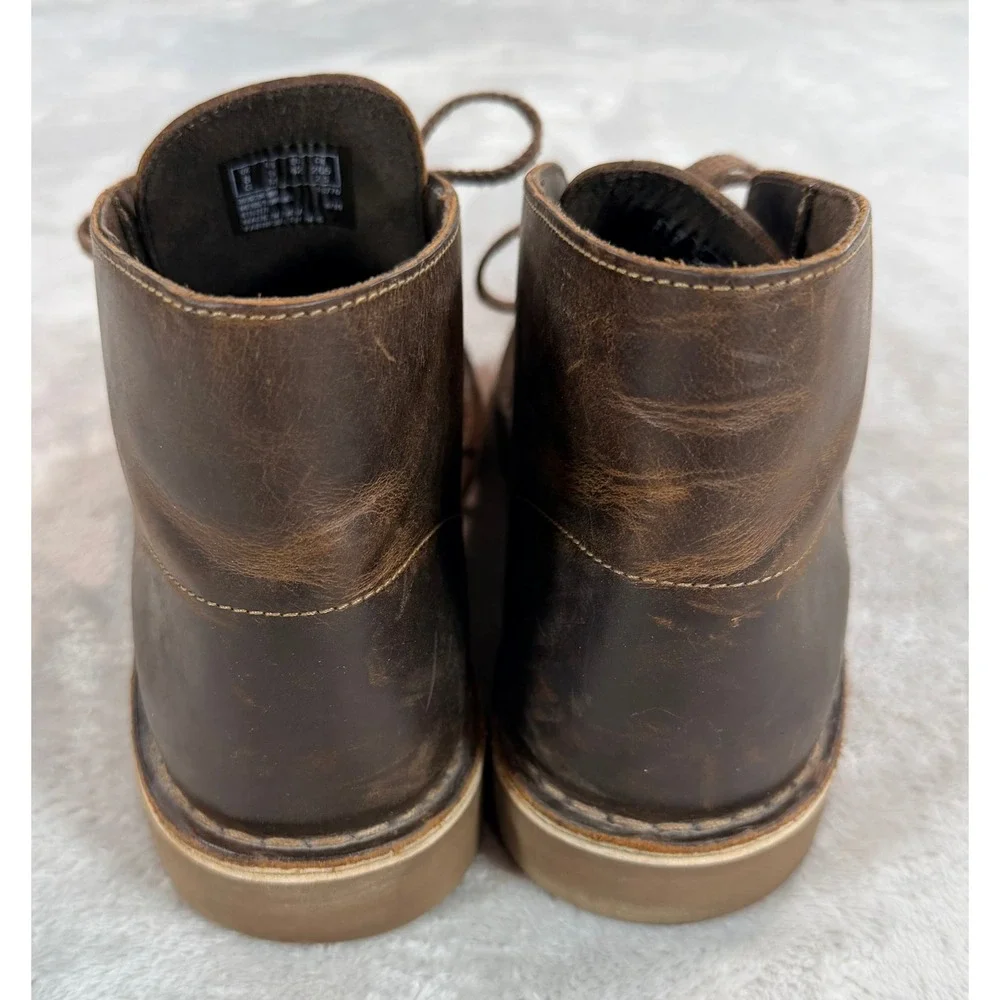 Clarks Collection Mens Shepton Brown Leather Ankle Chukka Boots Size 9